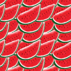 background with watermelon, seamless pattern