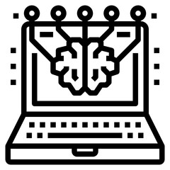 Artificial Intelligent outline icon