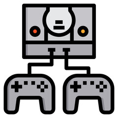 Game Console filled outline icon