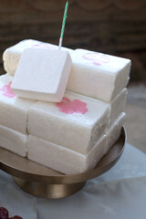 Korean First Birthday Party Table Setting. rice cake.