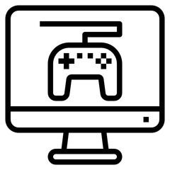 Computer Game outline icon