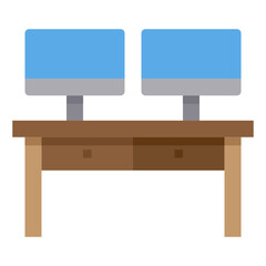 Desk flat icon