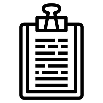 recommend clip art: Clipboard outline icon