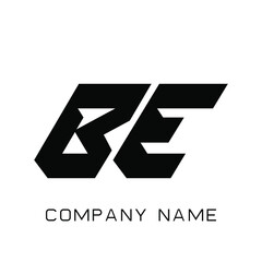 Naklejka premium B E, BE Initial Letter Logo design vector template, Graphic Alphabet Symbol for Corporate Business Identity