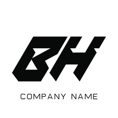 B H BH Initial Letter Logo design vector template, Graphic Alphabet Symbol for Corporate Business Identity