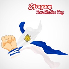 vector illustration for Uruguay constitutional day