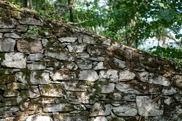 Typical old wall of Ticino, Switzerland