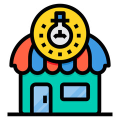 Light filled outline icon