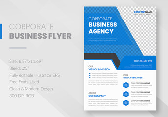 Business Flyer Corporate Flyer Template. marketing, business proposal, promotion, advertise, publication, cover page.