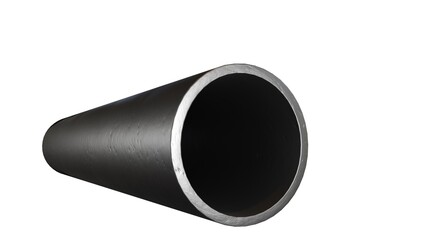 Round tube rolled metal - isolated creative industrial 3D illustration