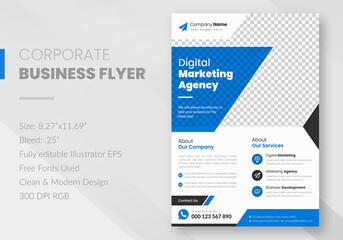 Business Flyer Corporate Flyer Template. marketing, business proposal, promotion, advertise, publication, cover page.