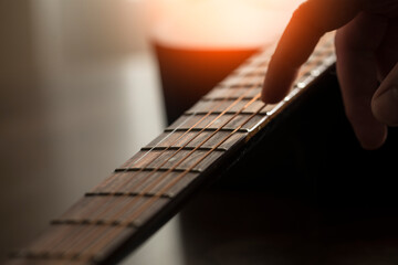 man playing guitar. Music concept. Music. Guitar. Play. Game.