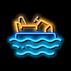 bumper water machine neon light sign vector. Glowing bright icon bumper water machine sign. transparent symbol illustration