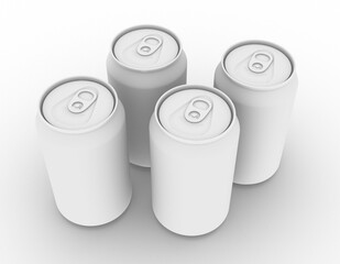 template empty can mockup white background