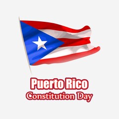vector illustration for Puerto -Ricco constitutional day