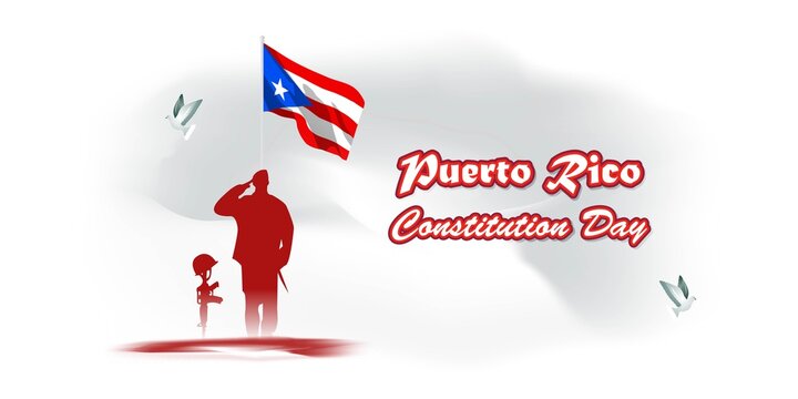 vector illustration for Puerto -Ricco constitutional day