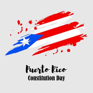 vector illustration for Puerto -Ricco constitutional day