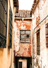 Narrow streets and old facades
