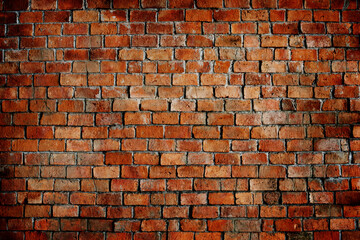 Naklejka premium Red brick wall pattern texture