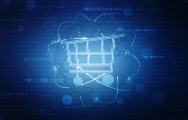 2d illustration Shopping Cart