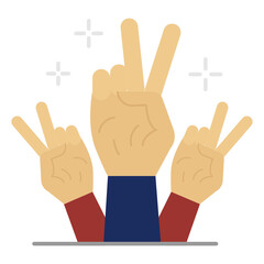 Independence Concept, Victory or Freedom Vector color Icon Design, American culture and traditions Symbol, United States Social Sign, US Arts and literature Stock illustration