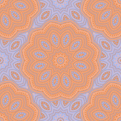 Orange blue geomertic seamless pattern vector graphic desgin
