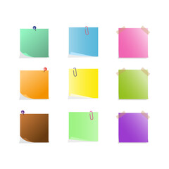 Stickers from notepad