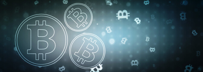 2d rendering bitcoin sign currency
