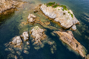 【香川県 三豊市】瀬戸内海に面する鴨之越の風景　ドローン　空撮
