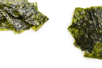 Nori seaweed isolated on white.