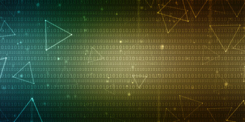 2d illustration Abstract futuristic electronic circuit technology background