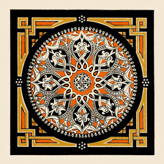 Antique illustration of the grammar of ornament by Owen Jones