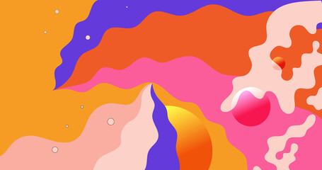 Sunset abstract colorful background illustration