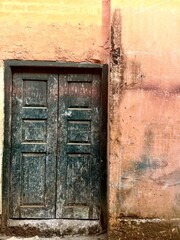 old wooden door