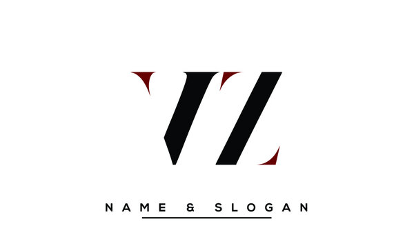 VZ,  ZV,  V,  Z   Abstract Letters Logo Monogram