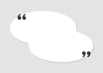 口コミ・引用などに使えるシンプルな背景イラスト素材 - 引用符入り