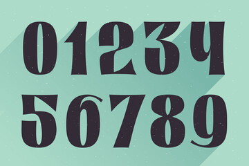 Numbers set logo for your fun and happy design projects.