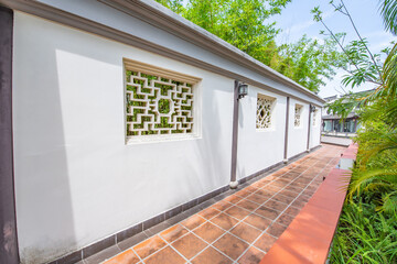 White Stained Window Corridor, Ancient Town, Nansha Water Town, Guangzhou, China