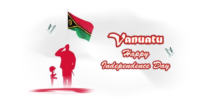 vector illustration for Vanuatu independence day - Powered by Adobe