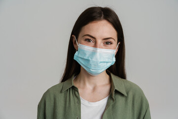Portrait of a young white casual woman