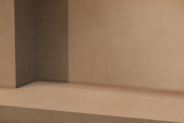 Brown product backdrop with blank space