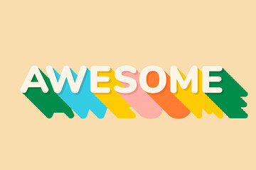 Awesome text in shadow font