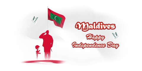 vector illustration for Maldives independence day