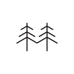 Pine tree icon logo design template