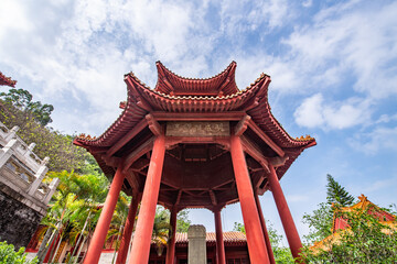 Fototapeta na wymiar Ancient Towers of Tianhou Palace, Nansha, Guangzhou, China