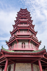 Naklejka premium Nanling Tower, Tianhou Temple, Nansha, Guangzhou, Guangdong, China
