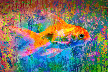 close up of colorful fish