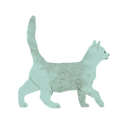 猫の水彩ベクターイラスト