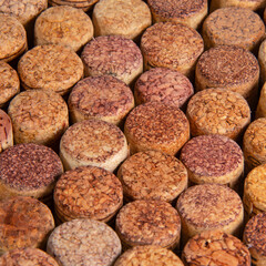 Many wine corks old vintage texture background