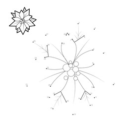 Dot to dot Christmas puzzle for children. Connect dots game